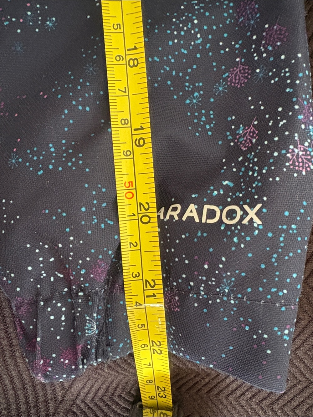 Paradox Girls Jacket Fleece Lined Pockets Hood Navy w/ Tiny Detail Print Large - Picture 14 of 14